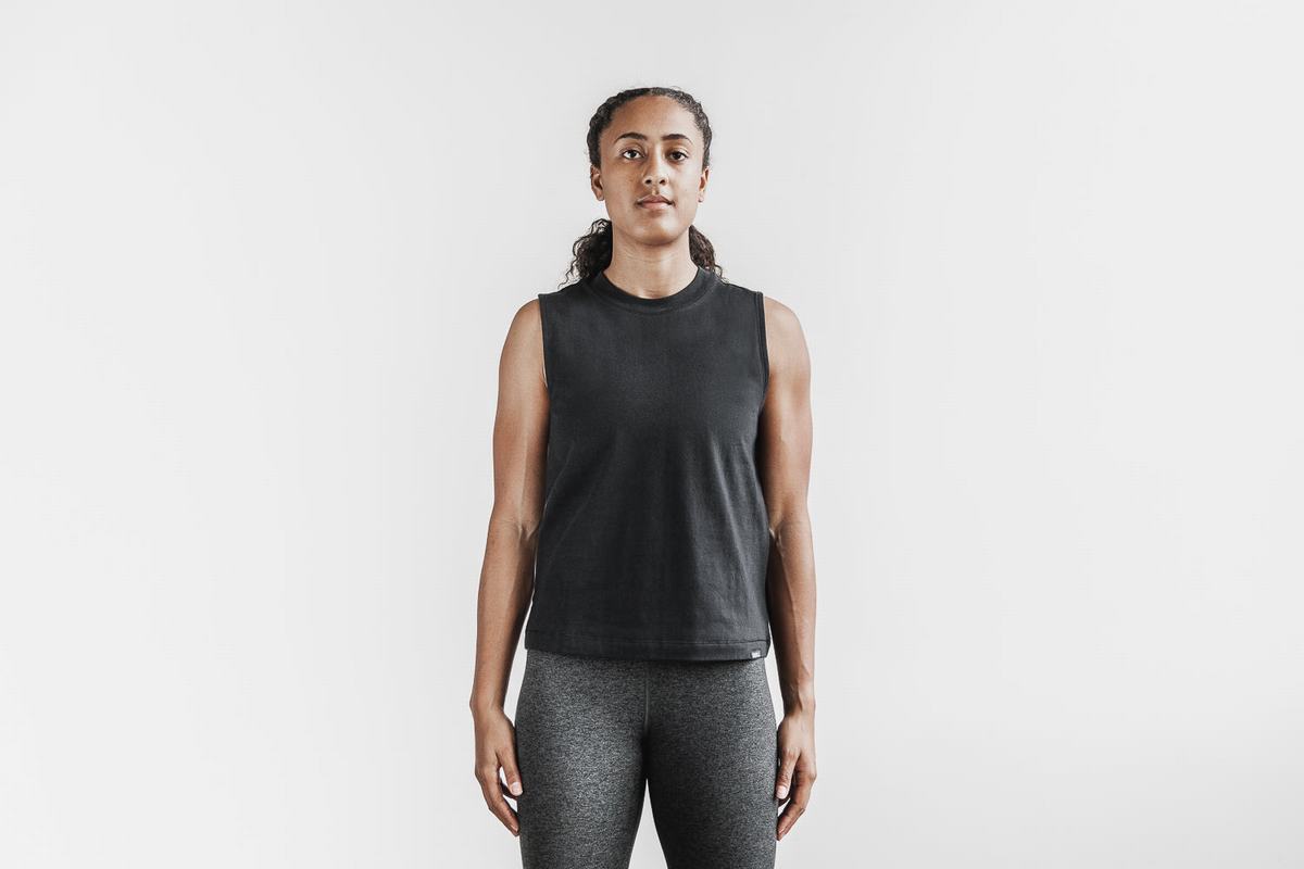 Nobull Heavyweight Sleeveless Women's T Shirts Black | Australia (KF3610)